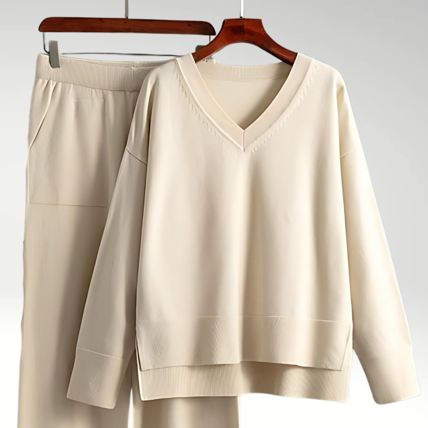 Emily | Luxe V-Neck Two-Piece Set