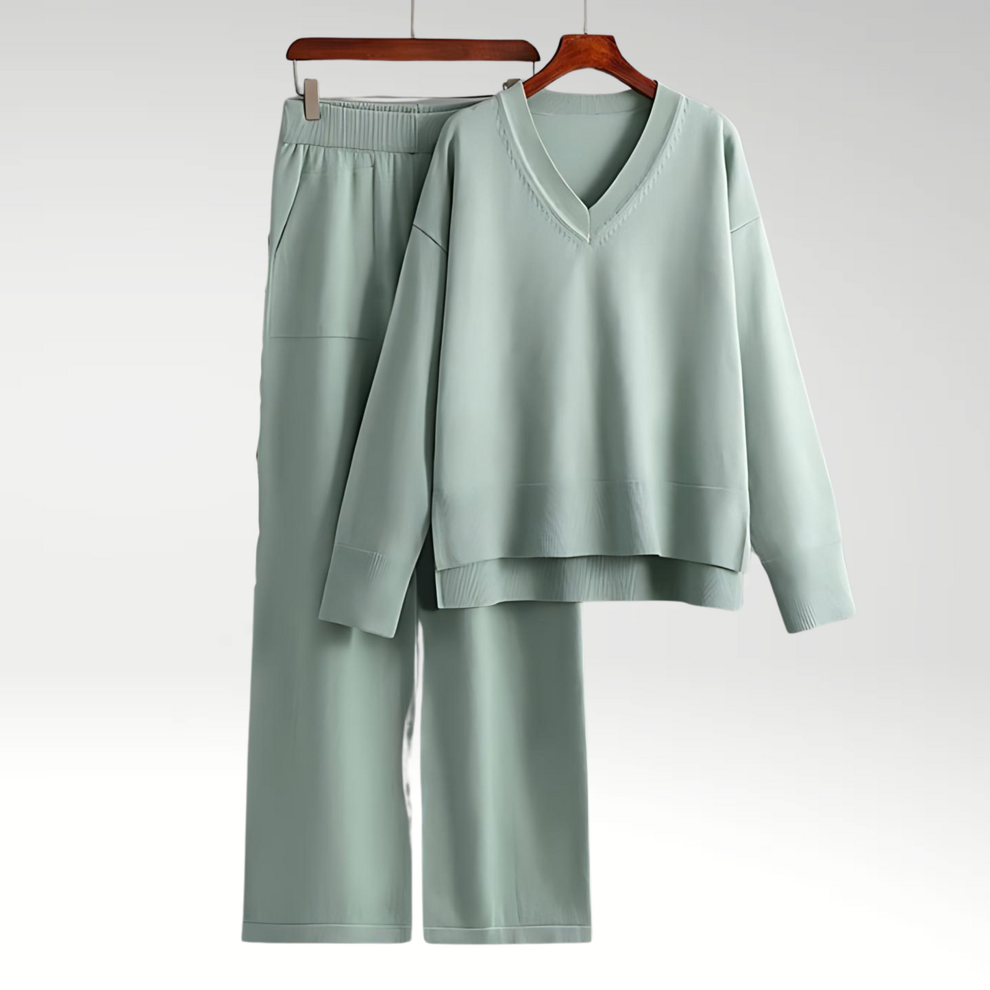 Emily | Luxe V-Neck Two-Piece Set