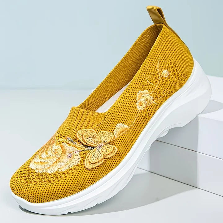 Carolyn - Butterfly Embroidered Loafers