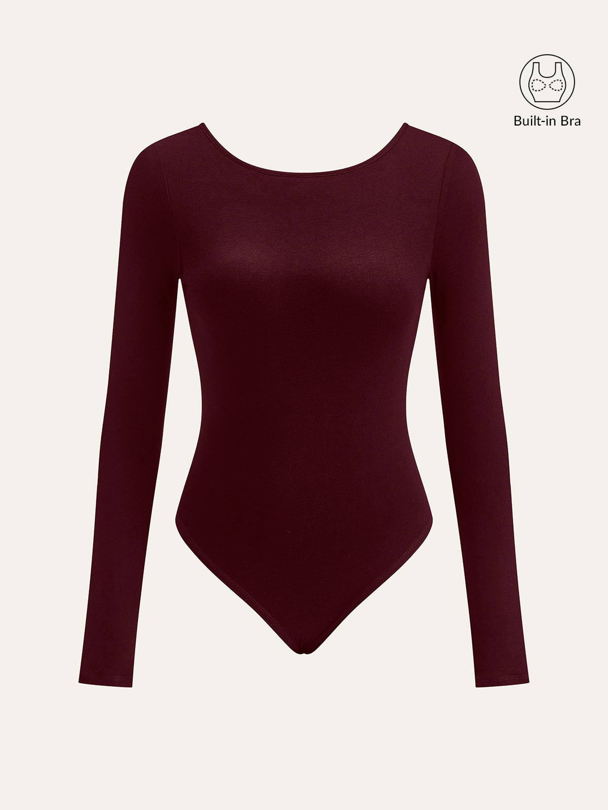 Bra-Free Long Sleeve Backless Bodysuit