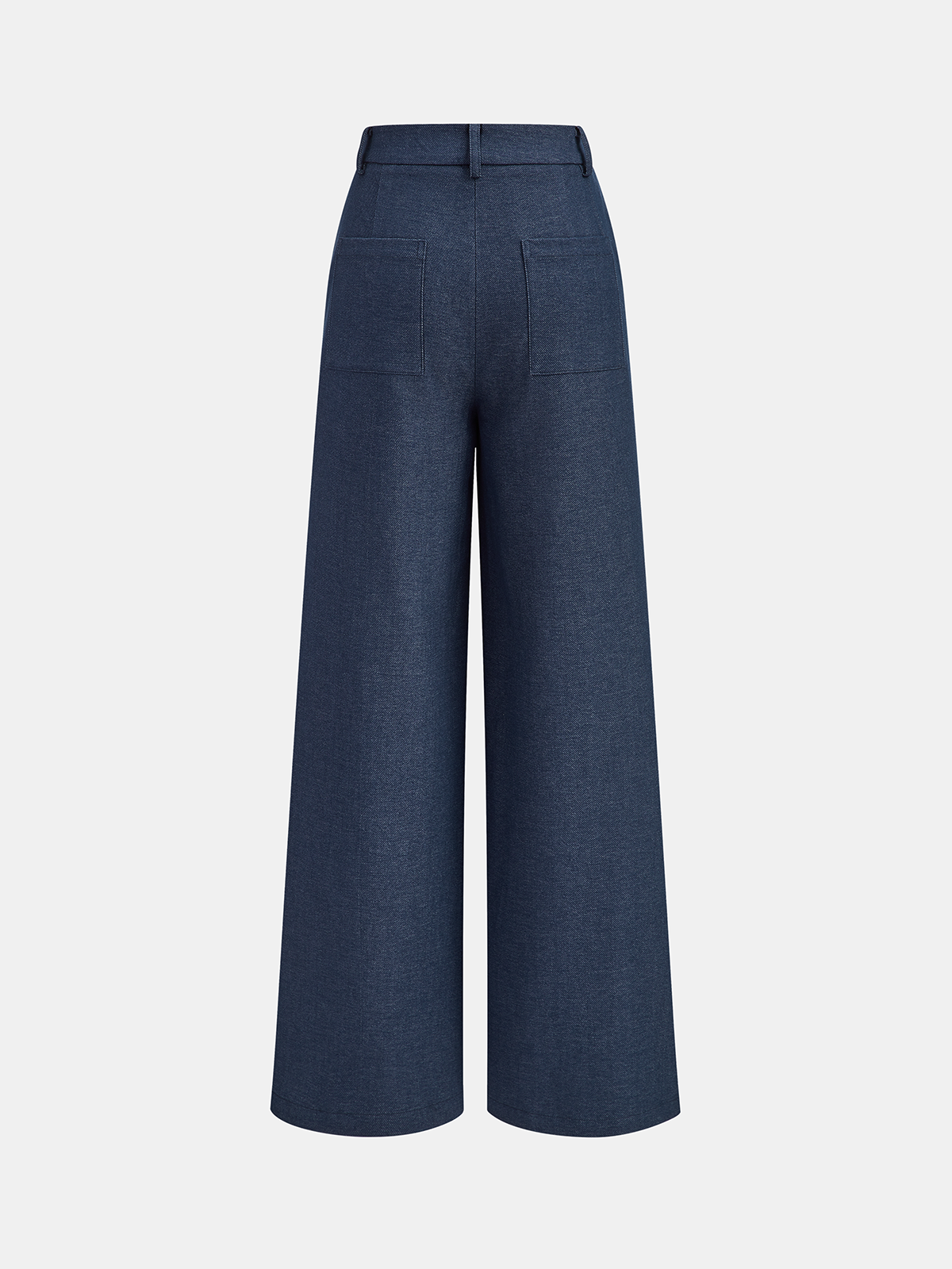 Mid-Waisted Pleated Wide-Leg Pants