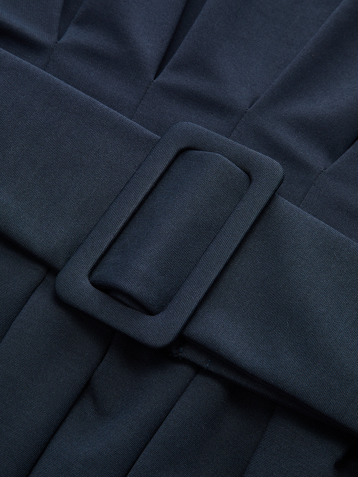 Boat Neck Peplum Sweatshirt with Wide Belt