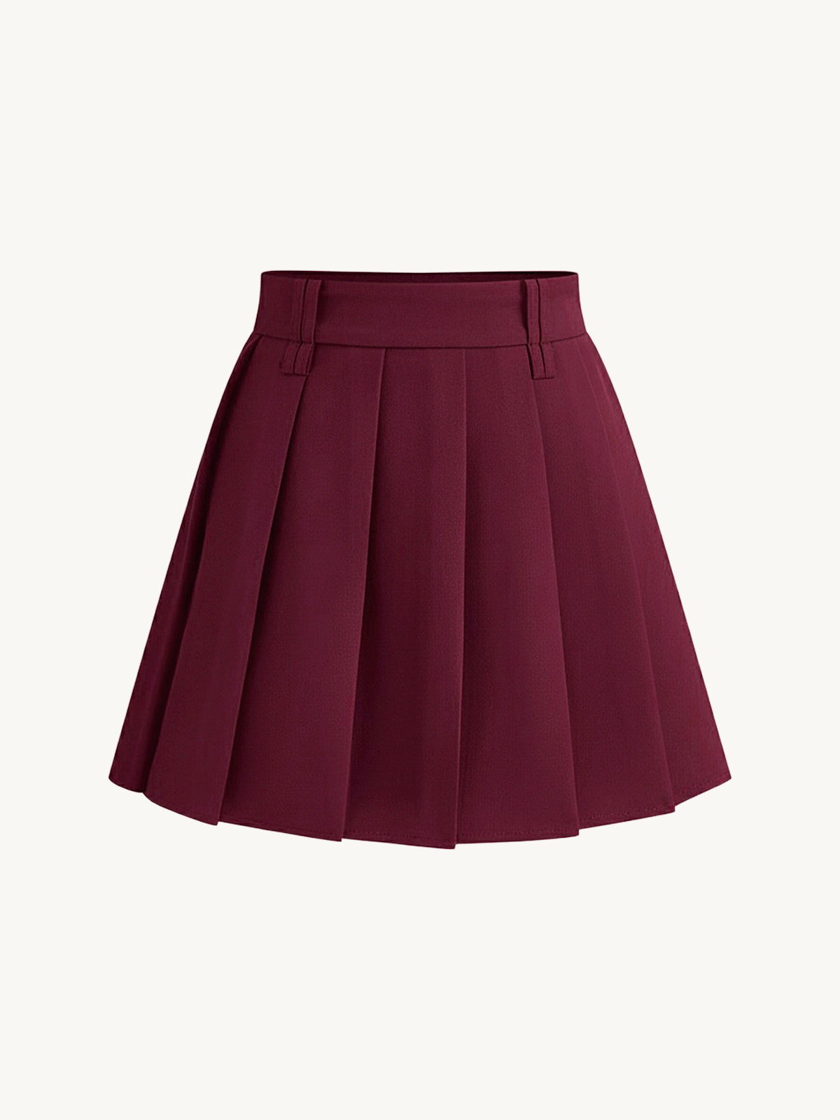 Pleated Mini Skirt Without Belt
