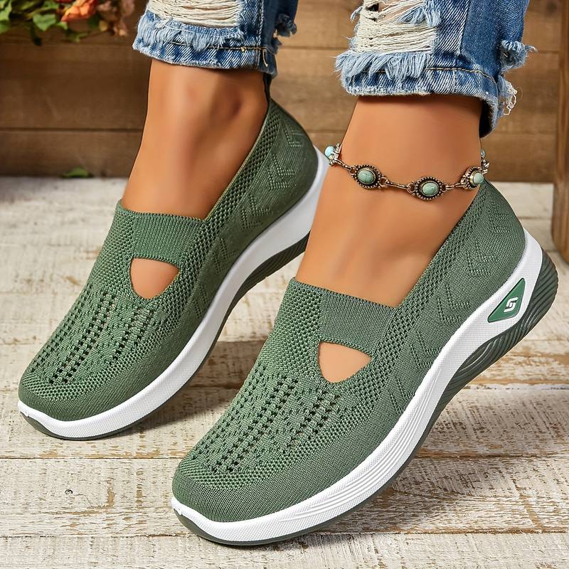 Sofie - Breathable Knit Slip-On Sneakers